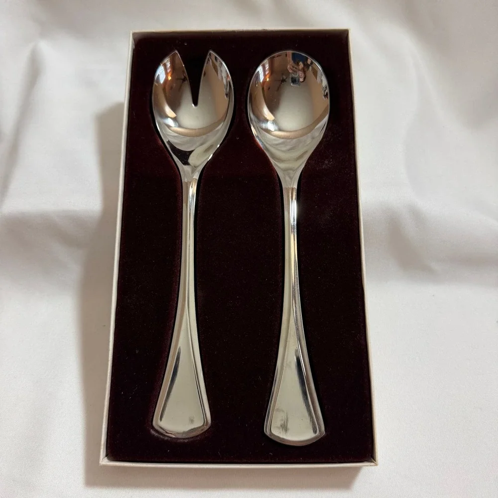 Vintage WMF Hanse Cromargan Salad Server Set 18/10 Stainless Steel Germany Box